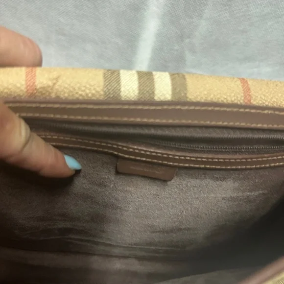 Vintage Burberry Beige and Brown Plaid Crossbody Bag - Picture 15 of 16